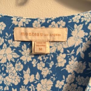 Monteau Blue and White Floral Dress